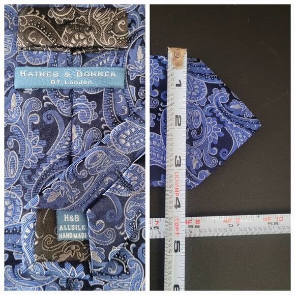 Silk Tie Lot Haines Bonner Alcione Geoffrey Beene Meeting Street Paisley Stripes - Picture 2 of 6